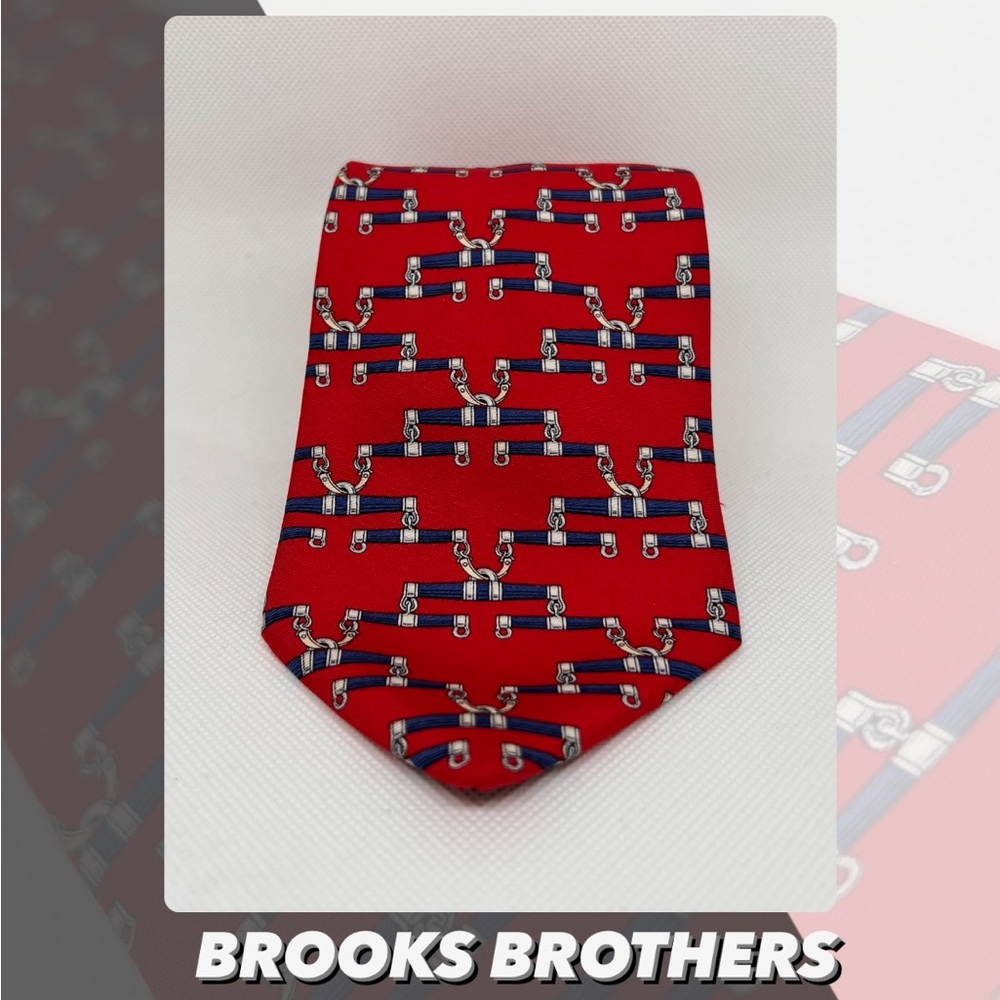 EUC Vintage Brooks Brothers Horse Bit Tie - Picture 1 of 7